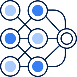 Neural network icon for machine learning error
